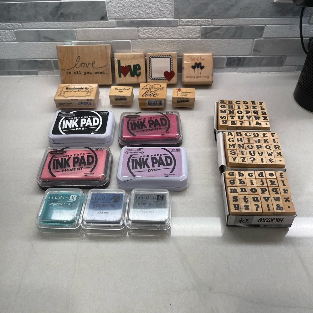 Assorted Stamp and Ink Pad Sets